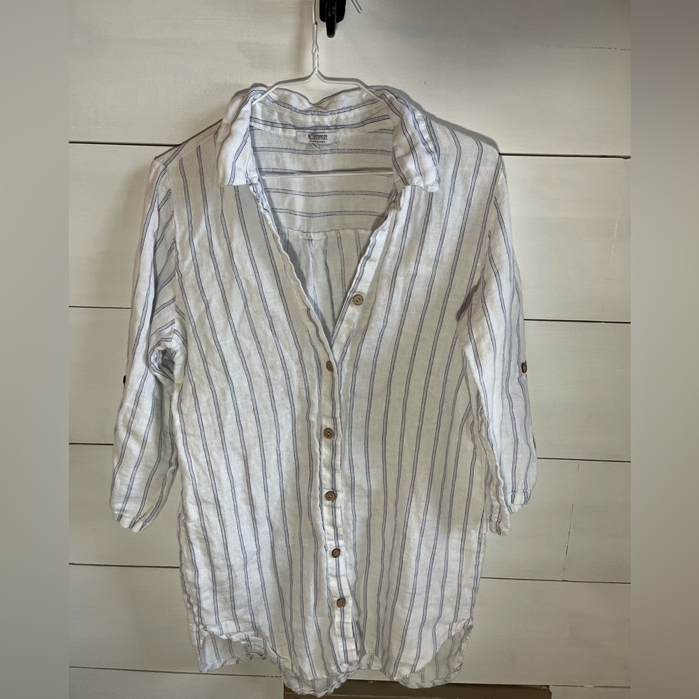 Rosemarine Striped Button-Up Shirt